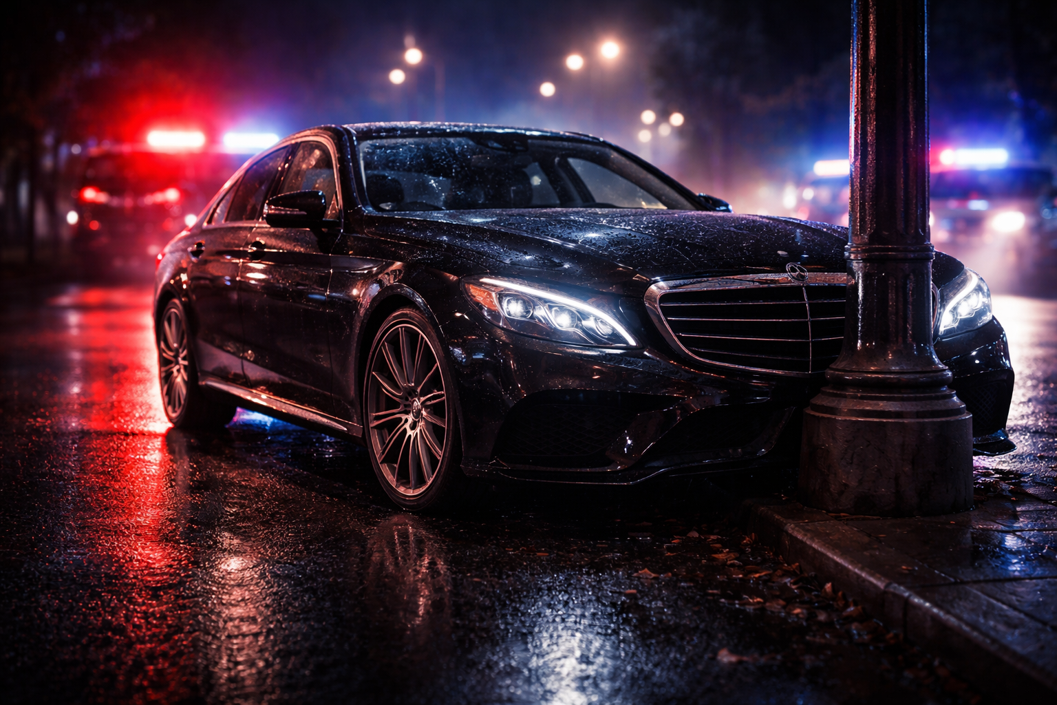 Trafik polisi gece çevirmesinde alkolmetre testi yapıyor ve ağır idari para cezası yazıyor