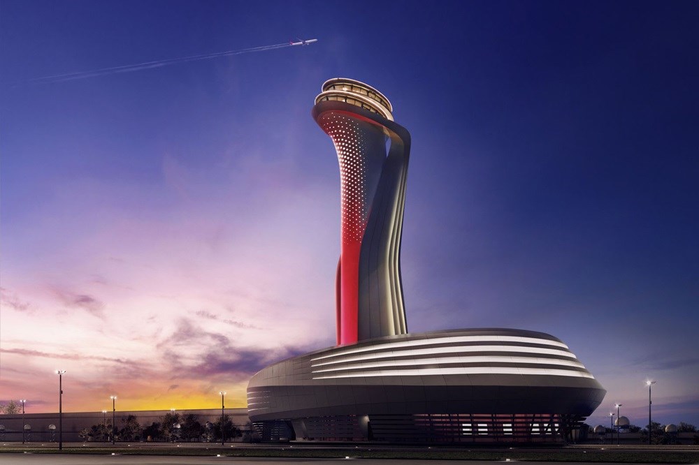 Flughafen Istanbul Tulpenförmiger Luftverkehrskontrollturm